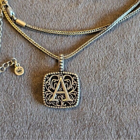 Hallmark Silver Tone A Initial Necklace / NWT - Picture 1 of 4